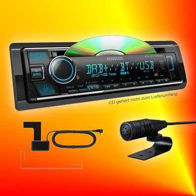 Kenwood KDC-BT760 DAB+ CD Autoradio Antenne Mikrofon Bluetooth Alexa VarioColor