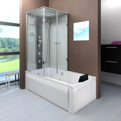 Dusche Wanne Kombination K05-R00 Duschkabine 90x180 cm