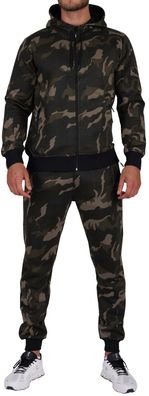 O'Poppy Jogginganzug Herren 2-teilig mit Kapuze camo olive