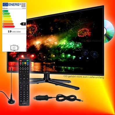 Reflexion LDDW22 55cm TV DVB-T2/S2/C 12V/24V 230V Fernseher DVD-Player CI+ EEK F