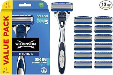 Wilkinson SWORD Hydro 5 Rasierer Set Hautschutz für Männer Rasierer + 13 Klingen