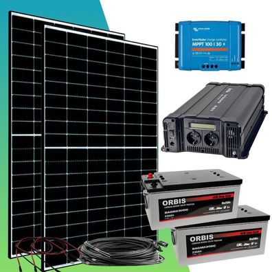 Insel Solaranlage 3000W Komplettset Plug & Play 24V / 230V