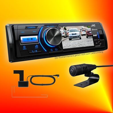 JVC KD-X561 DBT DAB+ Autoradio Antenne Farbdisplay Bluetooth Freisprechfunktion