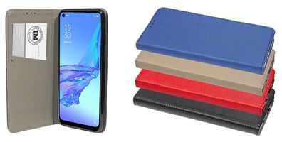 cofi1453® Buch Tasche "Smart" kompatibel mit OPPO A53 Handy Hülle Etui Brieftasche