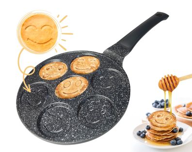 Smiley Pfannkuchen Pfanne Ø26cm Induktion Alu Guss Pancake Pfanne