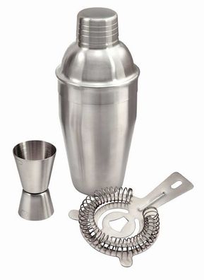 Bar Set 3-teilig „Don Juan“ 0,5l Edelstahl Cocktail-Shaker