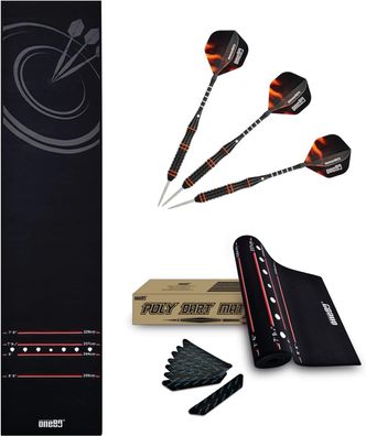 Darts Teppich Matte Dartteppich, Dartteppich mit 3 Steeldart Dartpfeile mit Metall