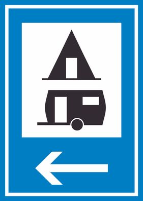 Campingplatz links Schild