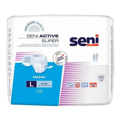 Seni Active Super Inkontinenzslip, Größe L, 1 Packung =10 Stück