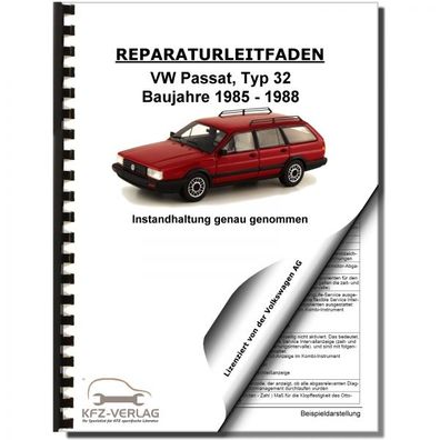 VW Passat 2 Typ 32 (85-88) Instandhaltung Inspektion Wartung Reparaturanleitung