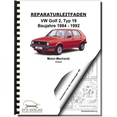 VW Golf 2 19 (84-92) 4-Zyl. 1,6l Dieselmotor TDI 54-80 PS Reparaturanleitung