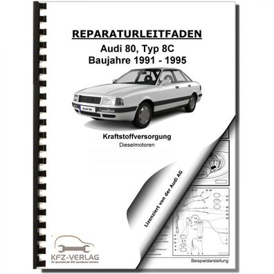 Audi 80 Typ 8C 1991-1995 Kraftstoffversorgung Dieselmotoren Reparaturanleitung