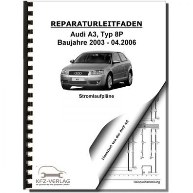 Audi A3 Typ 8P 2003-2006 Schaltplan Stromlaufplan Verkabelung Elektrik Pläne