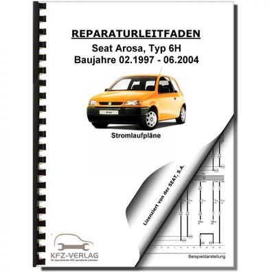 SEAT Arosa Typ 6H 1997-2004 Schaltplan Stromlaufplan Verkabelung Elektrik Pläne