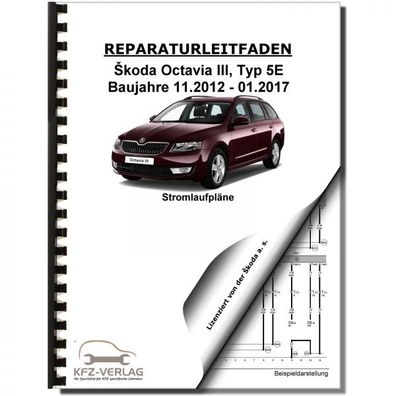 SKODA Octavia 5E 2012-2017 Schaltplan Stromlaufplan Verkabelung Elektrik Pläne