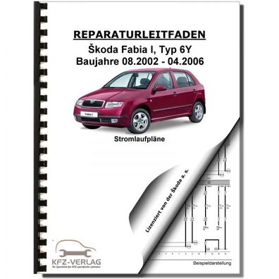 SKODA Fabia Typ 6Y 2002-2006 Schaltplan Stromlaufplan Verkabelung Elektrik Pläne