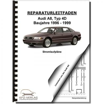 Audi A8 Typ 4D 1996-1999 Schaltplan Stromlaufplan Verkabelung Elektrik Pläne