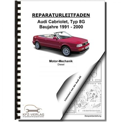 Audi Cabriolet 1991-2000 1,9l Dieselmotor TDI 90 PS Mechanik Reparaturanleitung