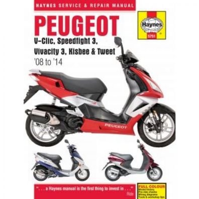 Peugeot V-Clic Speedfight 3 Vivacity 3 Kisbee Tweet (08-14) Reparaturanleitung