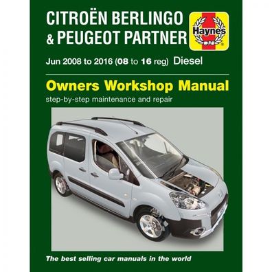 Peugeot Partner 06.2008-2016 Diesel Minivan Van Reparaturanleitung Haynes