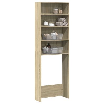 vidaXL Waschmaschinenregal Sonoma-Eiche 64x24x190 cm Holzwerkstoff