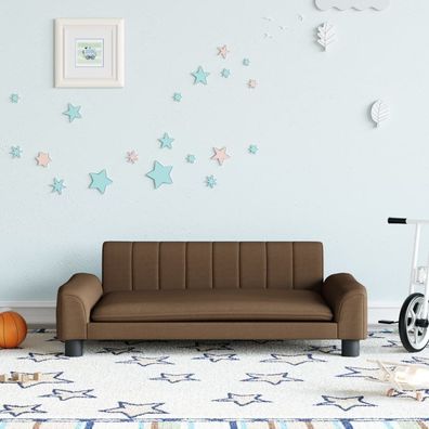 vidaXL Kindersofa Braun 90x53x30 cm Stoff