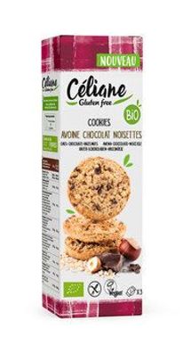 Céliane 3x Haselnuss-Hafer-Cookies mit Schoko-Stückchen glutenfrei 120g