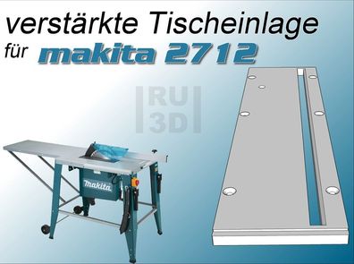 Verstärkte Tischeinlage Einlage für Makita 2712 Tischkreissäge, Einlegeplatte