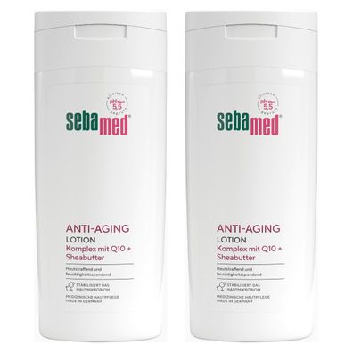 Sebamed Anti Aging hautstraffende Lotion Q10 Sheabutter 200ml 2er Pack