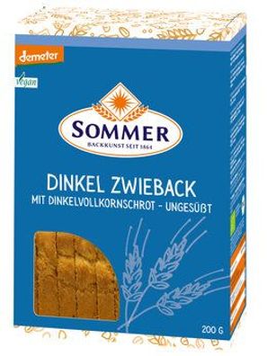 SOMMER Demeter Dinkel-Zwieback, ungesüßt 200g