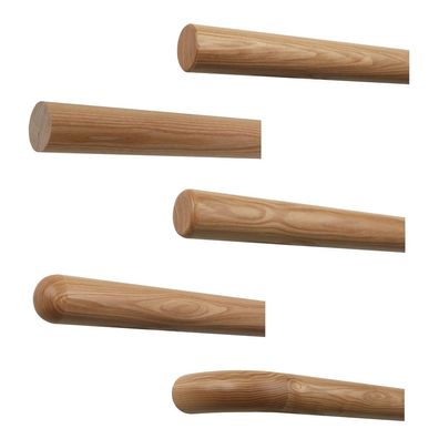 TIBU Handlauf Holz Esche Ø 42 mm Geländer Treppe Holzenden ohne Handlaufhalter