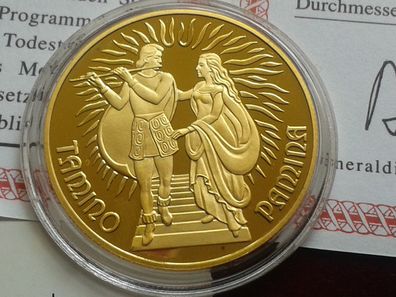 Original 1000 Schilling 1991 PP Österreich Mozart Zauberflöte 16g Gold 986er