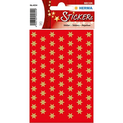 HERMA Weihnachts-Sticker DECOR "Sterne", 8 mm, gold