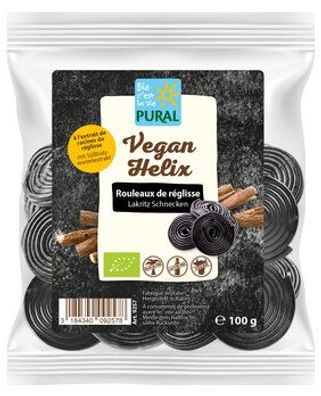 Pural 6x Vegan Helix - Lakritzschnecken ohne Gelatine 100g