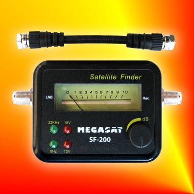 Megasat SF-200 SAT-Finder Digital, HD, Analog inkl. Anschlusskabel Beleuchtung