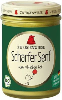 Zwergenwiese 3x Scharfer Senf 160ml