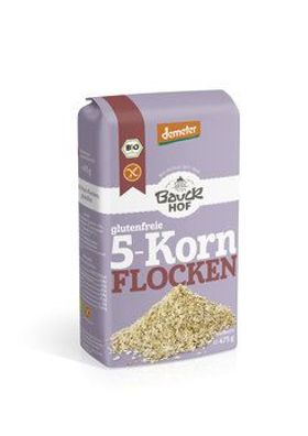 Bauck Mühle 3x 5-Korn Flocken Demeter glutenfrei 475g