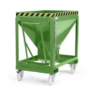 RR Industrietechnik Silowagen Typ RSLF 600dm3 fahrbar RAL 6011 Resedagruen
