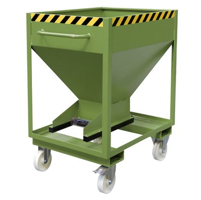 Bauer Silobehaelter SRE-D 375, lackiert, Resedagruen