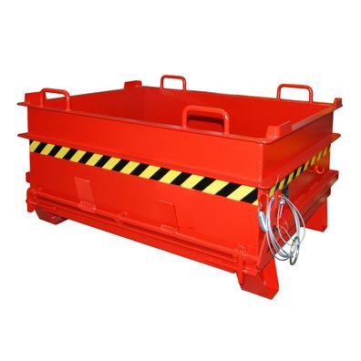 Bauer Baustoffcontainer BC 500 (Steinklammer-Entriegelung), lackiert, Feuerrot