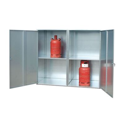 Bauer Gasflaschen-Depot GFD-G 2, verzinkt, 2 Tueren, geschlossen fuer 20x 11 kg-Gasf