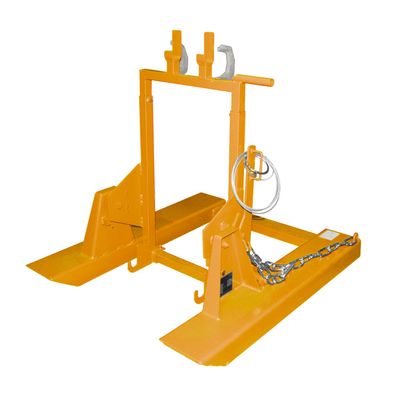 Bauer Muelltonnen-Kipper MK 120 mit Gabelzinkenaufnahme, 1x80/120l, Gelborange