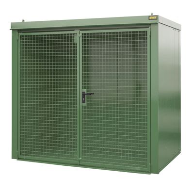 Bauer Gasflaschen-Container GFC-B M3, Resedagruen fuer 45x Gasflaschen Ø 230 mm