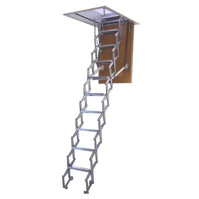 Dolle alu-top F30 Bodentreppe Scherentreppe bis 215cm Raumhoehe 120x60cm mit U-Wert