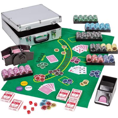 Pokerkoffer Pokerset Poker Set Laser Pokerchips Chips Alu Koffer Jetons