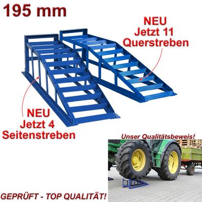 Auffahrrampe Rampe PKW 2x blau bis 195er Räder extra breit 2000 kg pro Paar