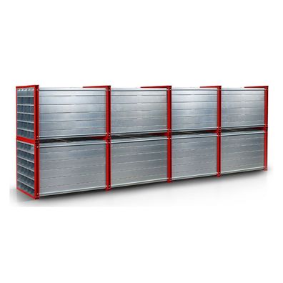 RR Industrietechnik Wabenregal RWR-25/6 6000x1000x1000mm mit 25 Faechern RAL 3000 Fe