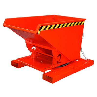 Bauer Spaenebehaelter S3S 300 mit 3-seitiger Kippfunktion, lackiert, Feuerrot