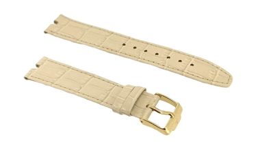 Jacques Lemans | Uhrenarmband 18mm Krokooptik Leder beige | 1-1662