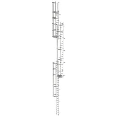 MUNK ortsfeste Steigleitern Aluminium, 14,00m SH PG2